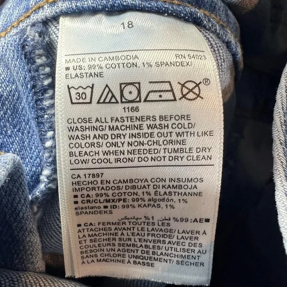 Old Navy Women's Overall Jeans Blue Light Wash Denim Straight Leg Bibs Y2K Sz 18 - Picture 13 of 13